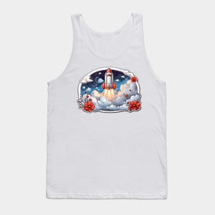 Cloudbound Rocketry: A Coloring Extravaganza (144) Tank Top